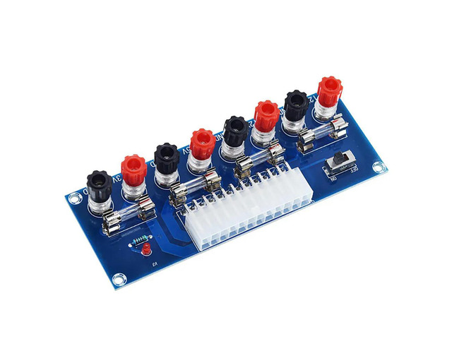 Atx Power Board 24Pin Desktop Pc Chassis Power Adapter High Durability Output Protection Fuse for Computer Supply Module