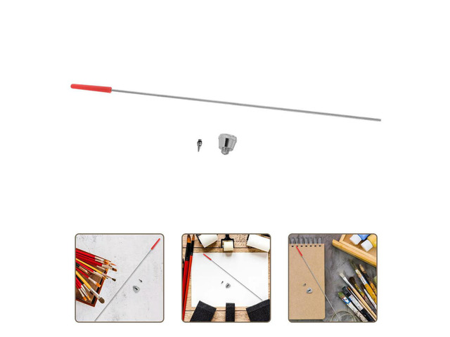 1Set Airbrush Nozzle Needle Cap Kit Precision Repair Tool Airbrush Replacement Parts Spray Pen Nozzles Accessories for Fluid