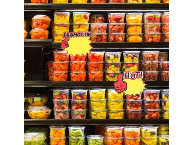200Pcs Price Display els PVC Supermarket Price Tags for Vegetables Fruits Meat Aquatic Products Easy Install Fold Resistant
