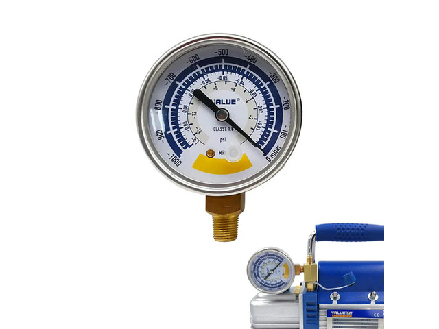 Accurate Air Gauge Instrument Vacuum Gauge 60mm Pressure Gauge for Vacuum Pump 0-14psi Dial Display G1/8in Connector