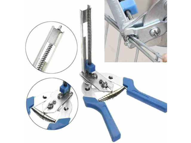M Type Nail Poultry Cage Fastening Pliers Wire Cage Clamp Ring Pliers Set 600 Nails for Rabbit Bird Chicken Net Cage Wire Fence