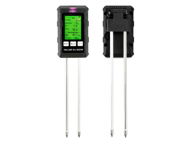 6 In 1 Digital PH Soil Tester Sunlight Humidity Temp Soil Moisture Tester Nutrient Fertility Detector Garden Soli Analyzer