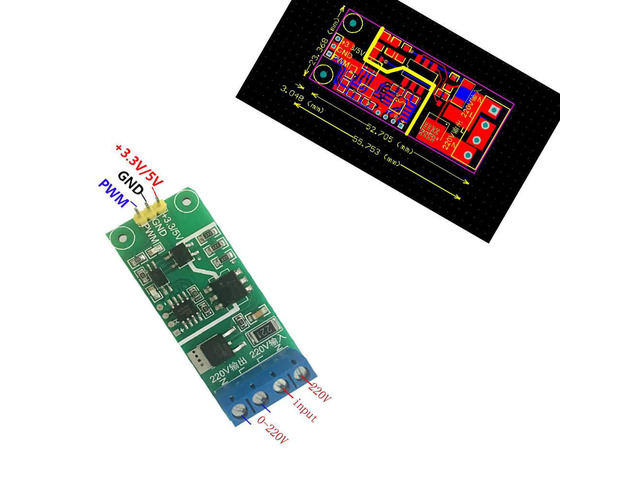 SCR PWM 0-100% Frequency Duty Cycle Adjustable Module AC 220V PWM Motor Speed Controller Dimmer Speed Voltage Power Regulator