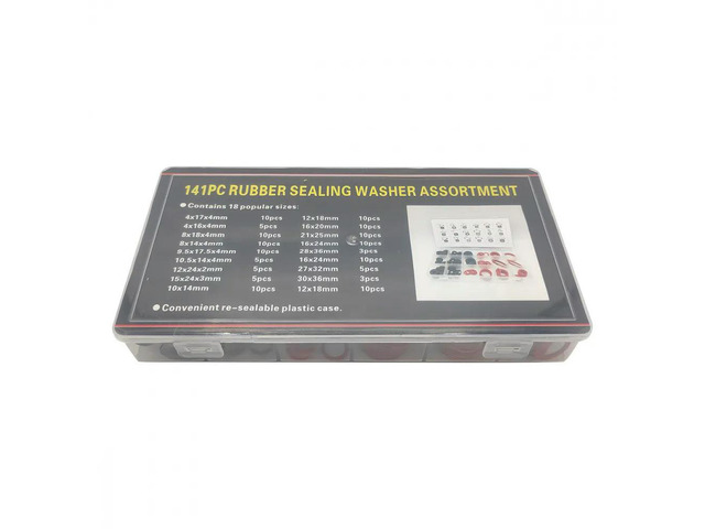 141PCS 4-36mm 18 Sizes Red Black O Ring Tap Seal Washer Steel Paper Fiber Insulating Flat Washer Insulation Plain Gasket Ring