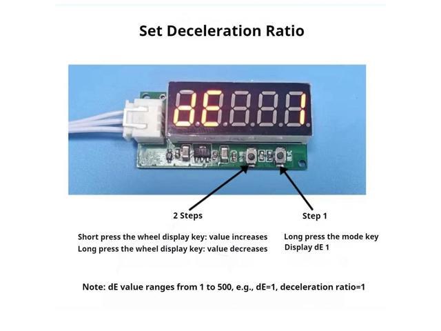 DC5-24V BLDC Motor Tachometer FG Signal Frequency Meter RPM Speed Gauge Adjustable Pole Pairs & Reduction Ratio Digital Tester
