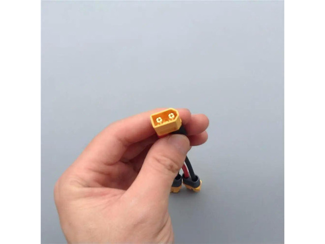 XT60 Parallel Cable 1 to 2 Splitter 14AWG Silicone Wire 10CM Male to Dual Female Connector for RC ESC Adapter