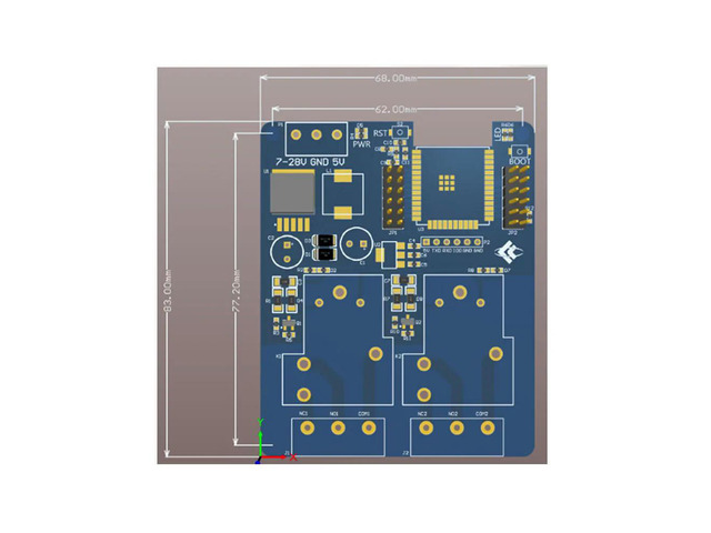 ESP32 Secondary Relay Board Bluetooth-compatible 30A 2 Channel Relay Module Development Board DC 7-28/5V Power Supply