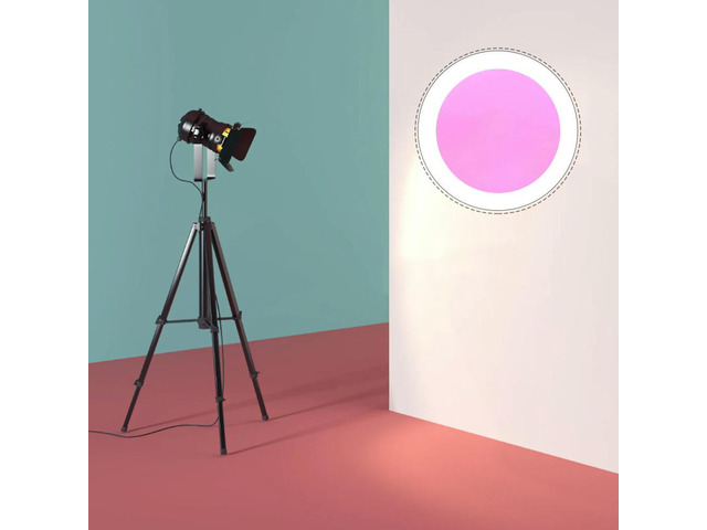 25Pcs Atmosphere Light Color Change Film Decorative Gels Adhesive Round 50Mm Color Correction Sheets Lighting Filters for Studio
