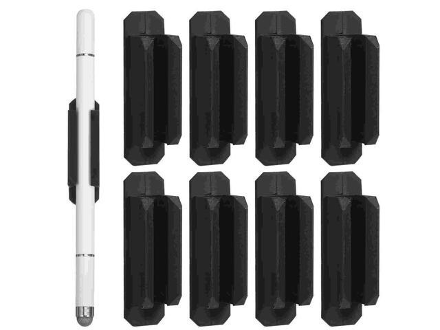 8 Pcs Black Sturdy Silicone Compact Adhesive Pen Holder Wall Mounted Marker Container For Office Supplies Pen ganizer