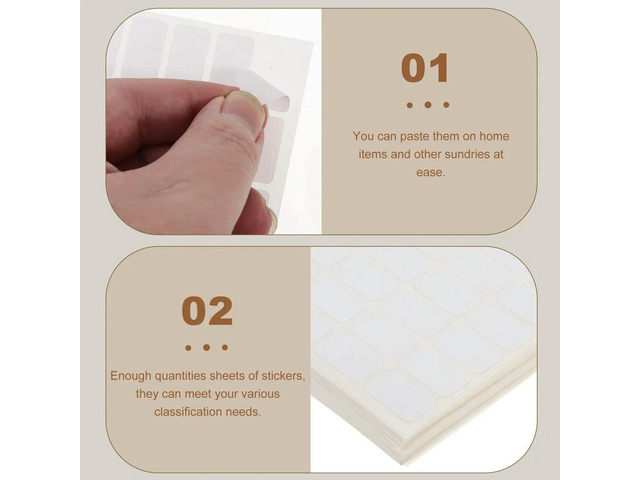 50 Sheets Blank el Stickers Professional Classification Stickers DIY Marking Sticker for Home Office School Box el