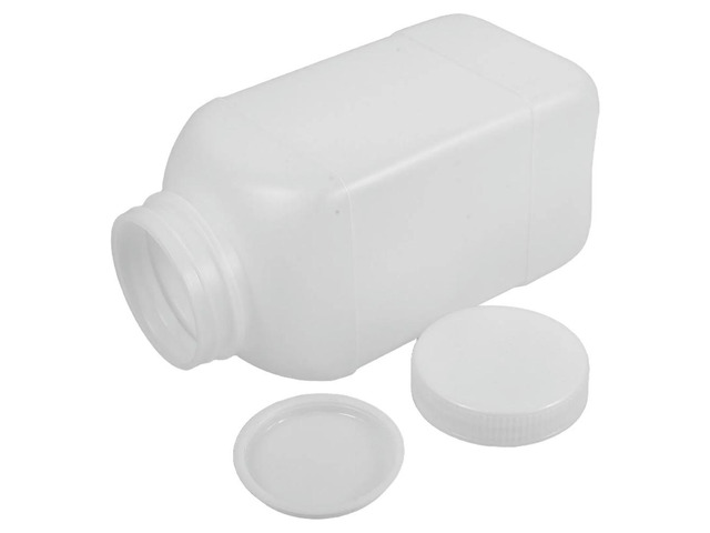 2Pcs 1000Ml Wide Mouth Reagent Bottles White Thickened Plastic Chemical Bottles Leak Proof oratory Reagent