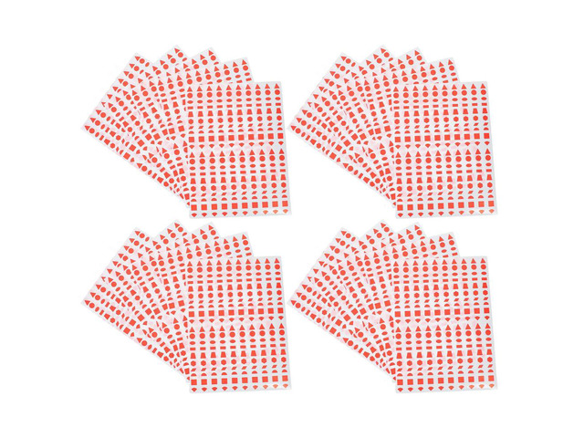 20 Sheets Adhesive Geometric Stickers Variety Shapes Circles Triangles Rectangles 10Mm Color Coding els Decals for Home
