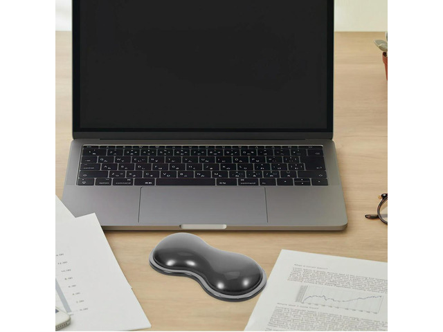 Black Silicone Non Slip Mouse Wrist Rest Pad Ergonomic Office Computer Desk Gaming Laptop Soft Support Mat Mouse Wrist Pad