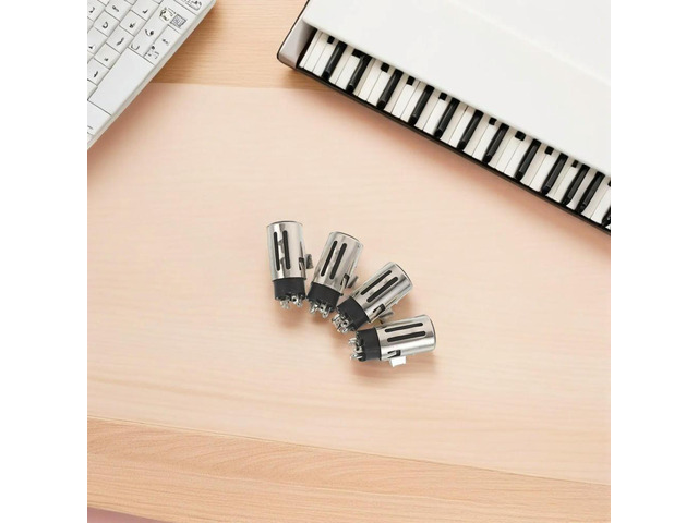 4Pcs Microphone Connectors Xlr Female 3 Pin l Shell Adapter Stable Signal Transmission Audio Mic Plug Connector for Studio