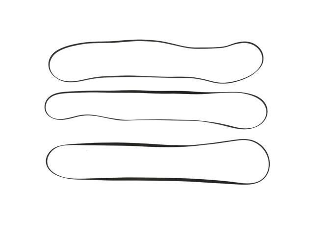3Pcs Premium Rubber Phonograph Belt Compatible with Turntable Record Player Vinyl Deck Vcr Recorder Replacement Belt
