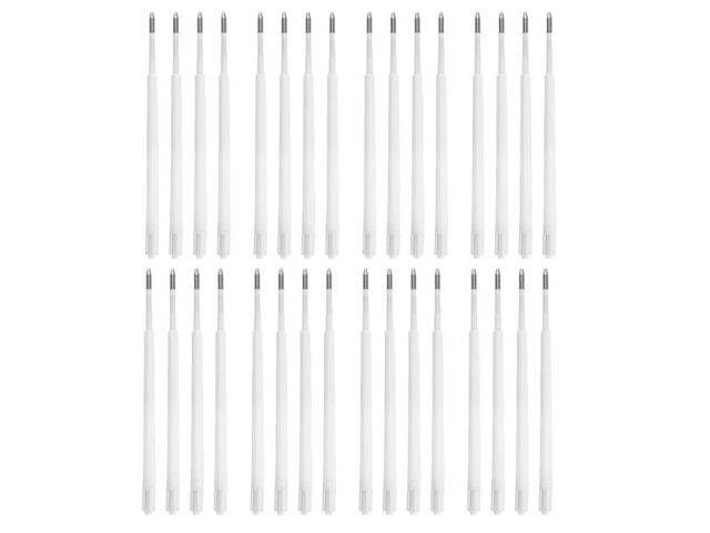 50Pcs Retractable Ballpoint Pen Refills Black Plastic Ink Replacement for Writing Office School Journal Refill Click Pens