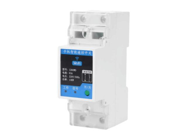 63A 2P Energy Meter Tuya Circuit Breaker Kwh Metering Monitoring Device Sharing Over Current and Voltage Protection