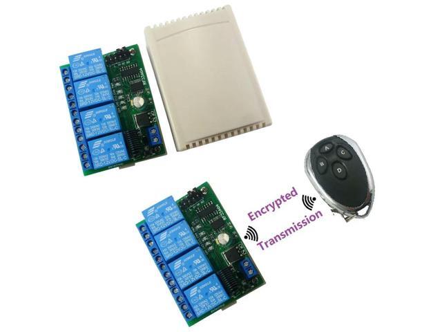 RC43A04 Transmitter Controller 4 Channel 433M RF Rolling Code Hopping Encoder Decoder for Secure Remote Keyless Entry