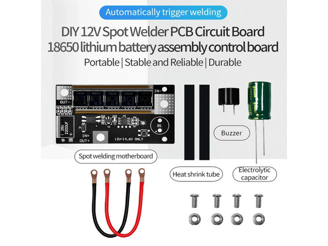 Spot Welder DIY Kit 12V Energy Spot Welding Machine PCB Circuit Board Soldering Equipment Welder Accessories