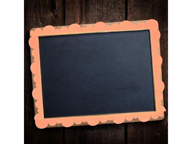 4Pcs Scalloped Bulletin Board Borders Premium Foam Classroom Decor Trim for Chalkboard Whiteboard Cork Board Door Window