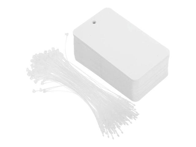 100Pcs Blank White PVC Tags Strong Waterproof Hanging Rope for Identification eling Shipping Jewelry Display