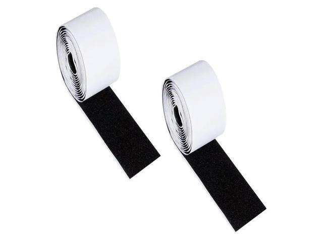 2 Rolls Guitar Effect Pedal Fastener Tape Strong Adhesive Hook and Loop Sticky Strips for Pedal Board Stabilization Easy Cut Use