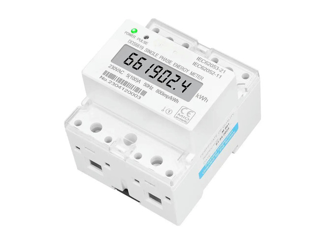 4P 100A Energy Meter DDS6619 230VAC Single Phase Economical Household Machinery Digital Display Watt-hour Meter Rail Mounting