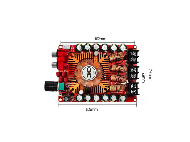 DC15-36V High Power Digital Amplifier Board TDA7498E Dual Channel Amplifier HIFI Stereo Audio Amplifier Module Support BTL Mode