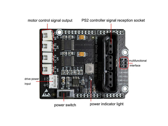 TB6612FNG Stepper Motor Drive Module PWM Regulator Servo Driver 6-12V 4 Way Motor Driver Expansion Board for Robot