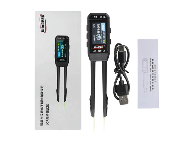 Mini Tweezer LCR Digital Tester Resistance Capacitance Inductance Continuity Diode Test Measurement Tools Type C 5V/1A
