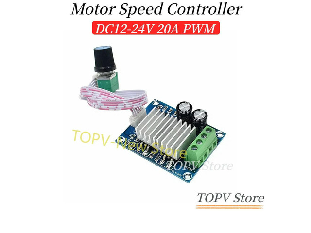 PWM DC12-24V Motor Speed Controller 20A Motor Speed Governor Adjustable Regulator Temperature Regulating Dimming Switch