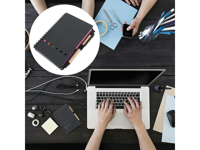 1Set Compact Planning Notebook Set with Stickers Pen for to Do List Brainstorming Memo Scrapbook Home Classroom