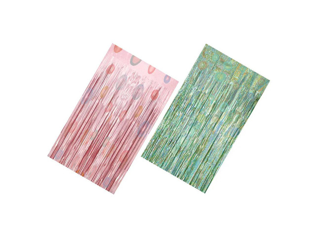 2Pcs Easter Background Curtains Exquisite Hanging Decor Festival Pendant Party Background Home Wall Hanging Ornament