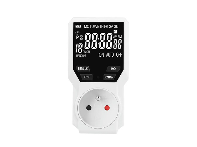 AC230V 16A Digital Timer Switch Programmable Electronic Timing Socket Outlet Appliance Time Control Timed Countdown EU Plug