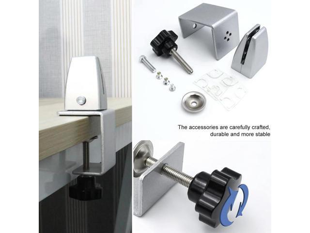Office Desk Divider Clip 2pcs Multifunctional Table Clamp Holder Aluminum Alloy for Plexiglass Table Clamp for Spit Protection