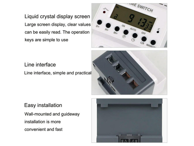 28 Groups Number Setting Timing Switch 220V Timing Switch Time Controller Programmable Time Controller Switch Relay LCD Display