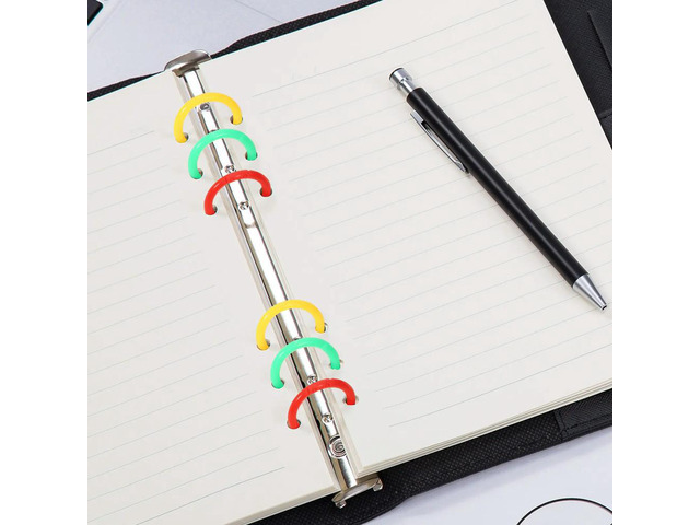 300Pcs 1 Inch Plastic Colorful Loose Leaf Binder Rings Efficient Page Management for Students Professionals Index Cards Flash