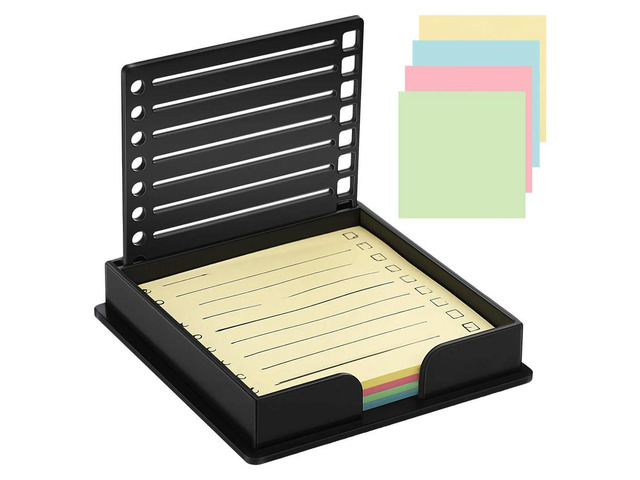 1Set Memo Note Template Holder Sticky Paper Organizer Desk Sticker Dispenser Compact Note Solution Office Study Use