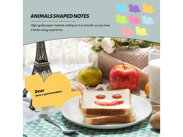 16Pcs Cartoon Cat Removable Memo Stickers Smooth Writing Premium Paper for Office School Students Journal Diary