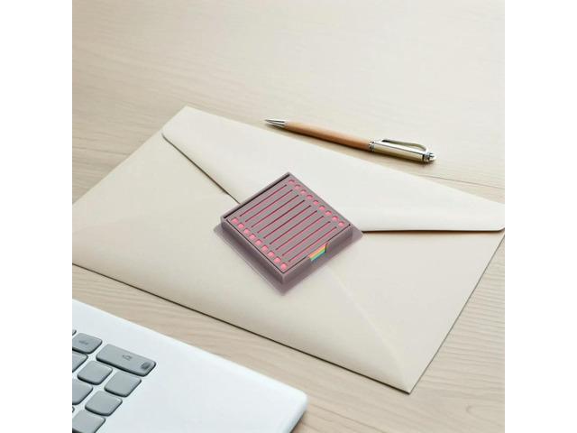 Note Holder Desk Organizer ABS Material Memo Pad Dispenser Self-Stick Notes Box Template Included Office School Desk