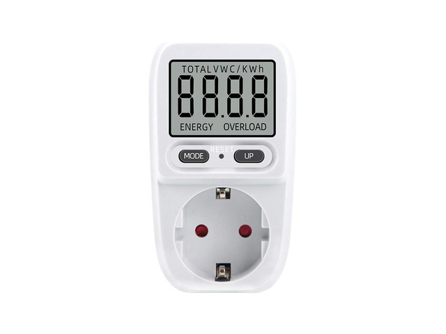 AC 230V EU Digital LCD Power Meter Wattmeter Socket Energy Meter Socket Electric Tester Kwh Measuring Outlet Power Analyzer