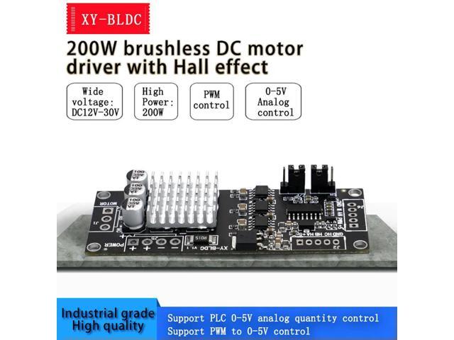 XY-BLDC 3 Phase DC Motor Controller with Hall Brushless 10KHz PWM Motor Drive Board DC 12V-30V 200W for 120° DC Motor