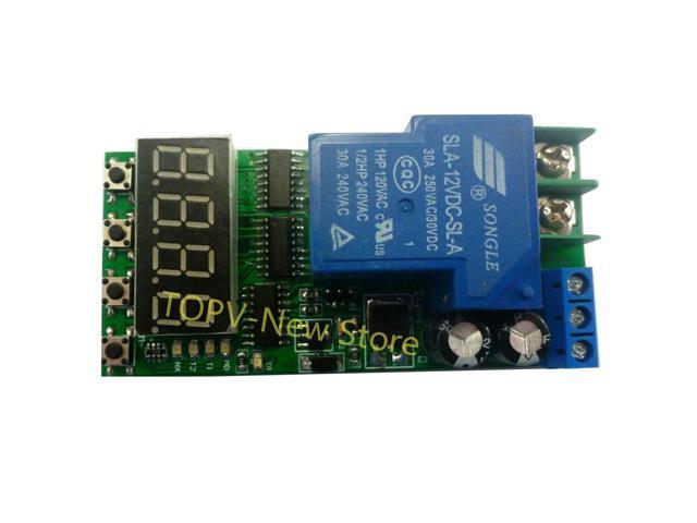 IO23C01 DC12V 30A Multifunction Timer Delay Relay Module High Power On/Off Self-lock Instantaneous Switch for PLC Motor LED Car
