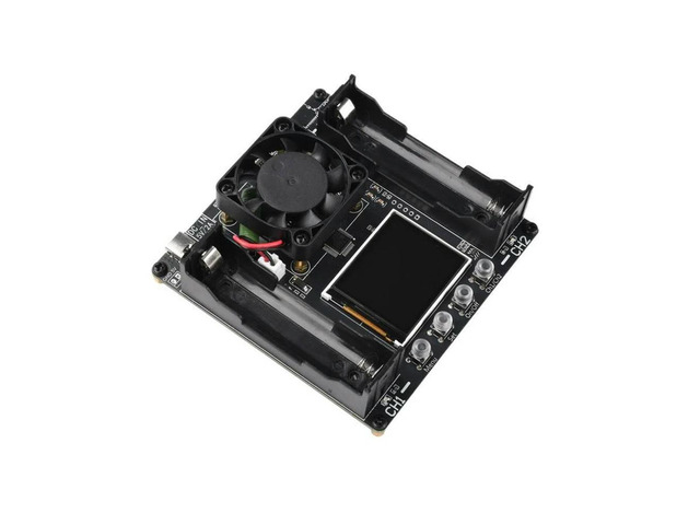 2Ch Capacity Tester Board 5V/2A Auto Charge Discharge with Buzzer Alarm 0-99999mAh LCD Display Overheat Protection