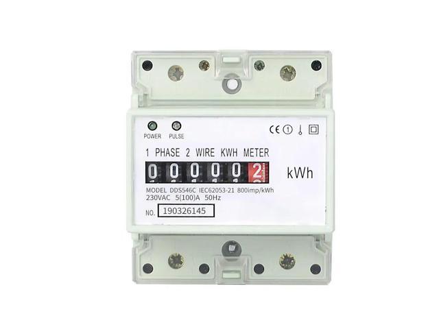DDS546C 230VAC 50Hz Single Phase 4P Energy Counter Meter Analog Electric Wattmeter Electric Din Rail Energy Meter Watt Meter
