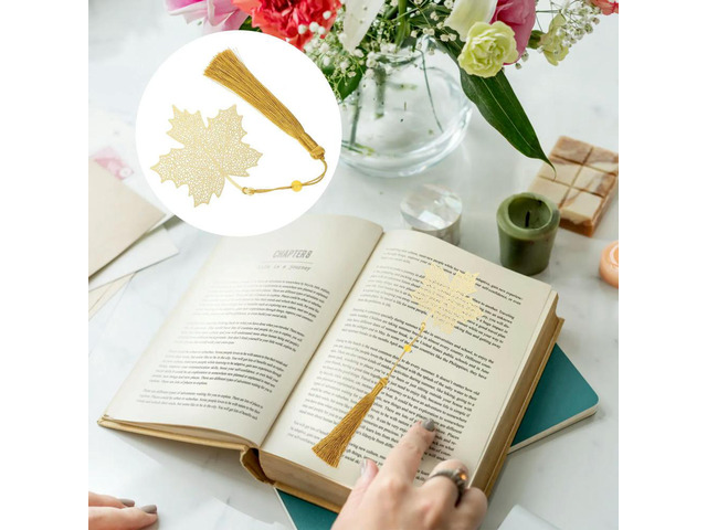 3Pcs Vintage l Bookmarks Leaf Flower Design Tassel Bookmark for Books Elegant Page Markers for Women Men Readers Gifts