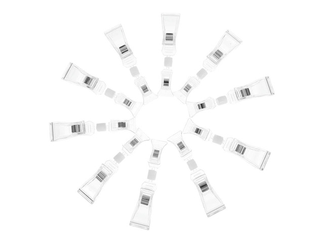 10Pcs Clear Rotatable Sign Clips Plastic Price Tag Display Holders Double Head el Clips for Shelves Store Merchandise Sign