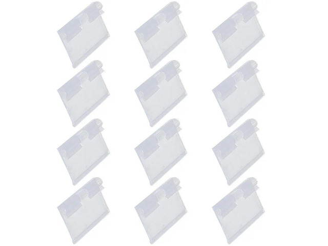 30Pcs Shelf Tags Clear Hook els Easy to Use Price Hold Stands for Organizing Retail Products Plastic Sign els