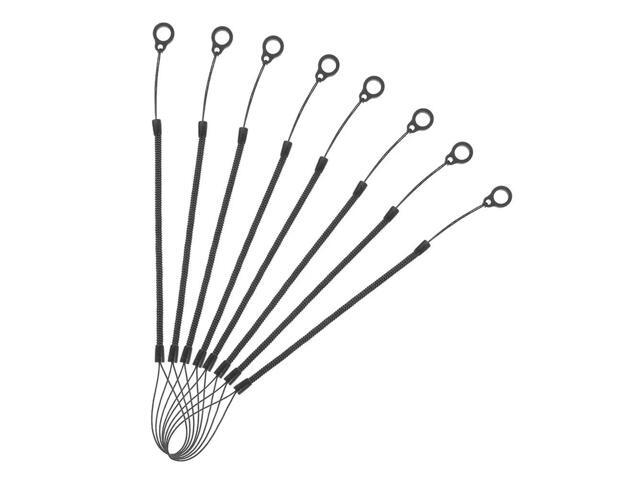 8Pcs Mobile Phone Coiled Lanyard High Elasticity Anti Lost Spring Rope for Stylus Earphone Drawing Tablet Attachment