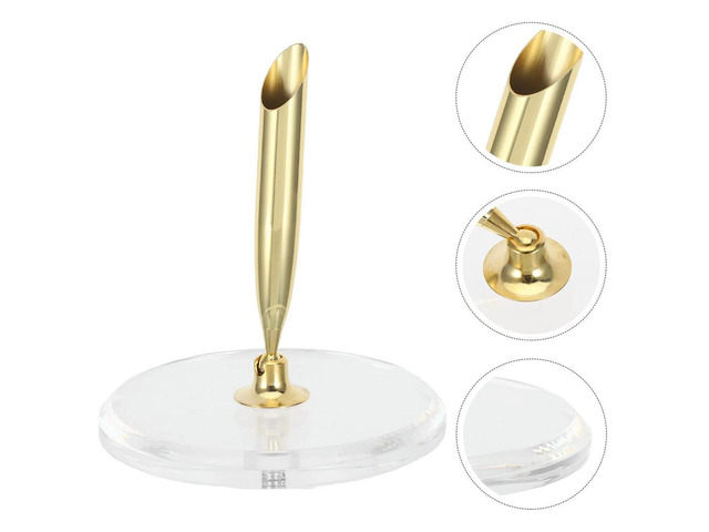 Acrylic Pen Display Holder Minimalist Single Hole Fountain Pen Nib Holder Desk Organizer Rack Stationery Stand Signing Writing